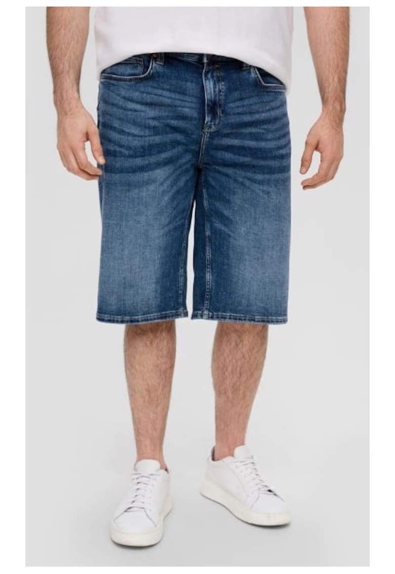 Голям размер мъжки дънкови къси панталони Casby със свободна кройка - Син - Син sOliver