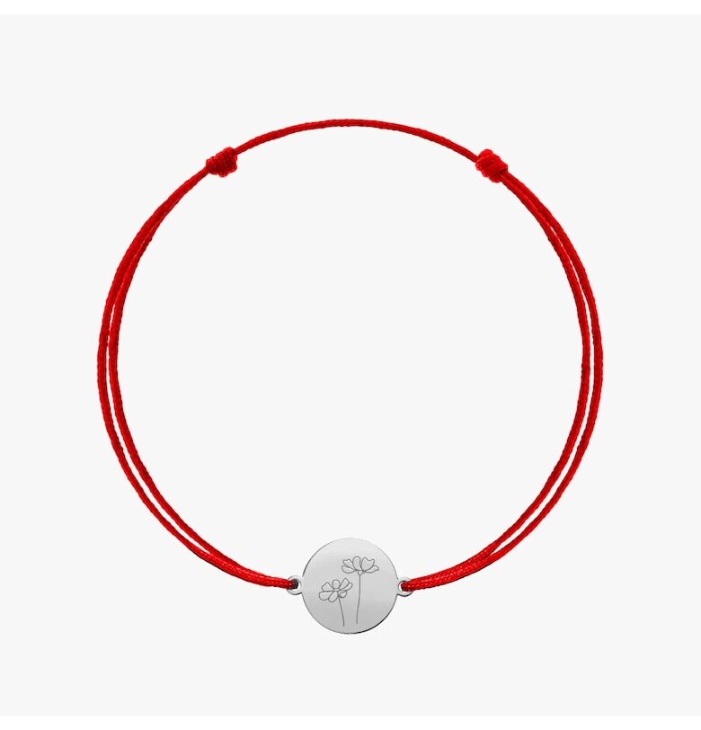 Гривна от бяло злато Birth Flower - October Cosmos INDIRA