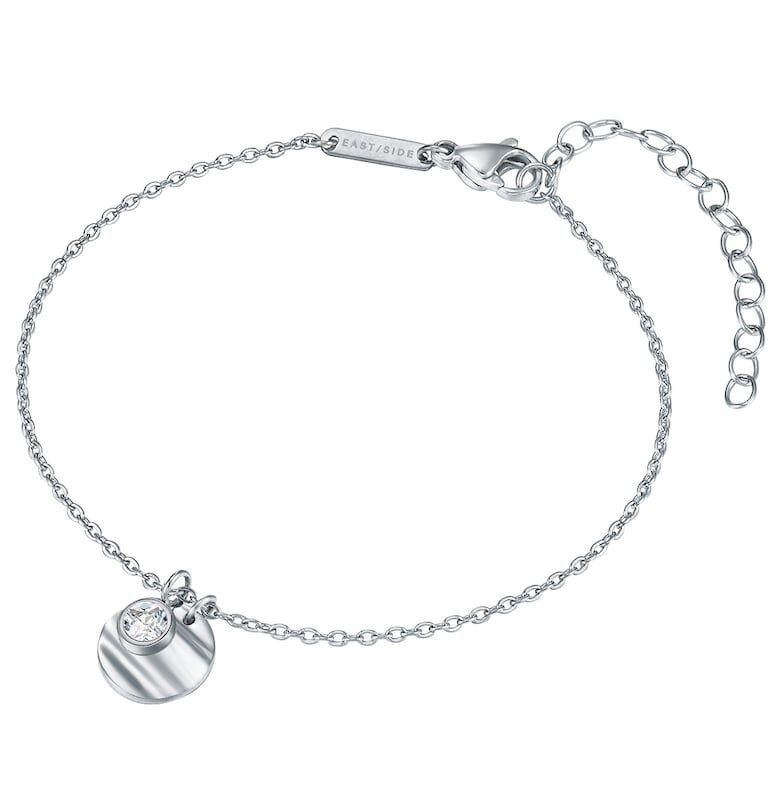 Гривна от неръждаема стомана с циркони Eastside