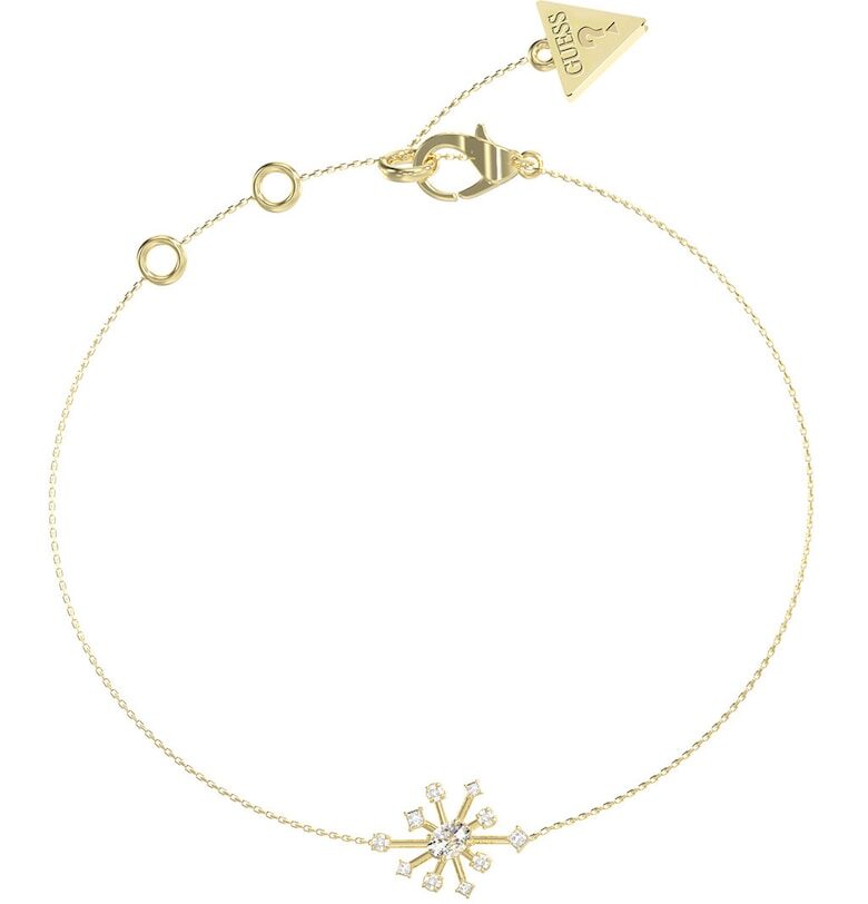 Гривна от неръждаема стомана с циркони и кристали GUESS