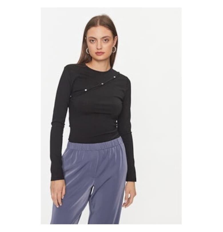 Дамска блуза -  303246853 - Вискоза/Полиамид - Черна - Черен Samsoe Samsoe