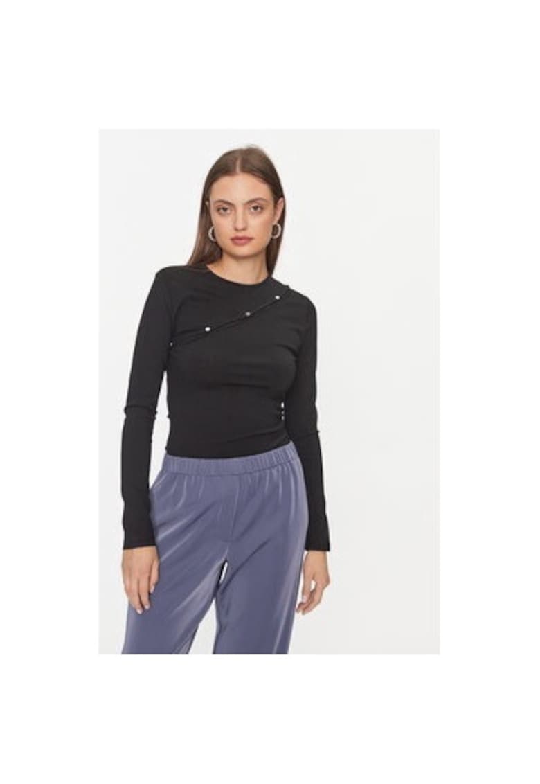 Дамска блуза - 303246853 - Вискоза/Полиамид - Черна - Черен Samsoe Samsoe