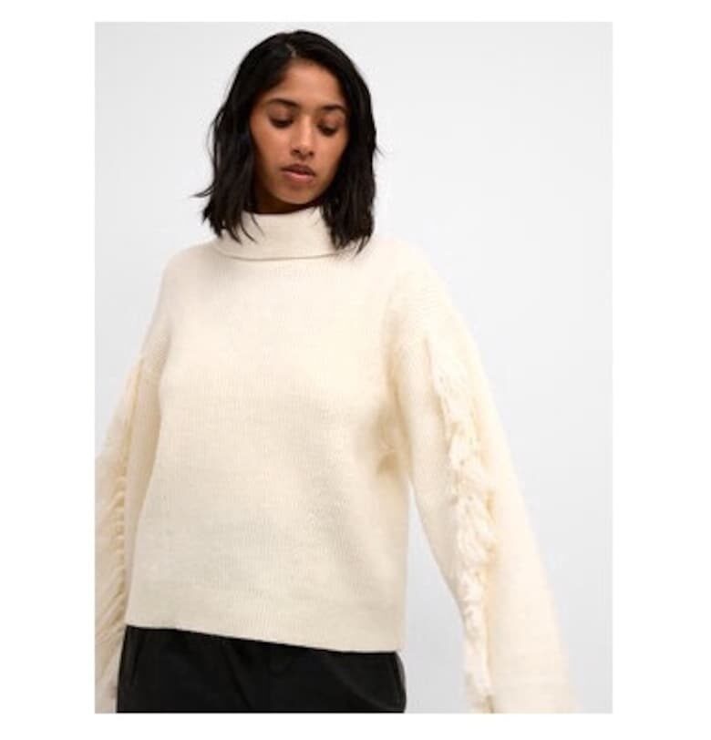 Дамска блуза -  303554200 - Рециклиран полиестер/Акрил - Бежов - Бежов Karen by Simonsen