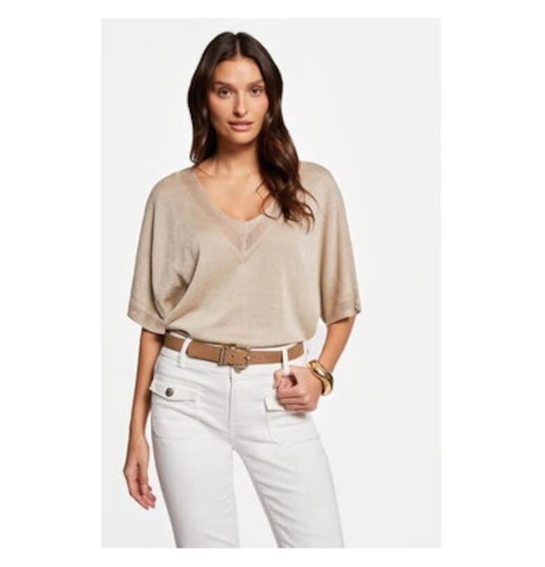 Дамска блуза  303918347 - Вискоза/Полиестер - Бежов - Бежов Morgan