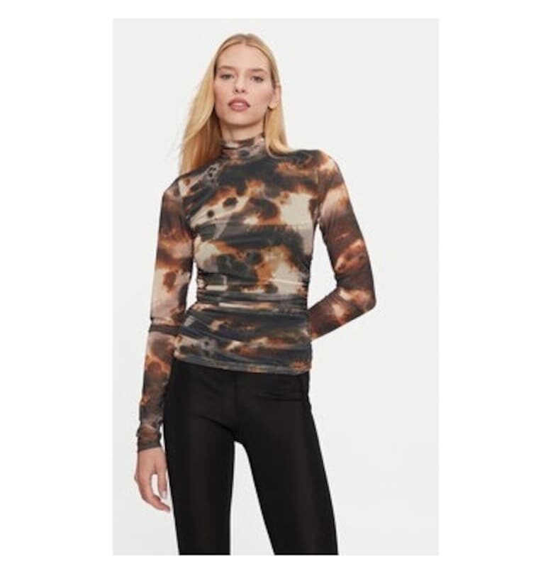 Дамска блуза  304134951 - Рециклиран полиестер - Кафяв GESTUZ