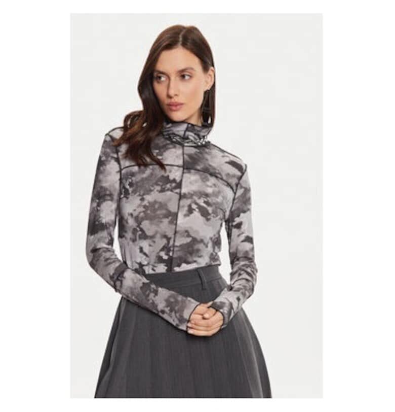 Дамска блуза -  304176616 - Вискоза - Сива - Сив Karen by Simonsen