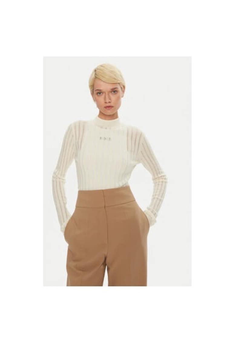 Дамска блуза - 304333941 - Вълна - Бежов - Бежов BOSS