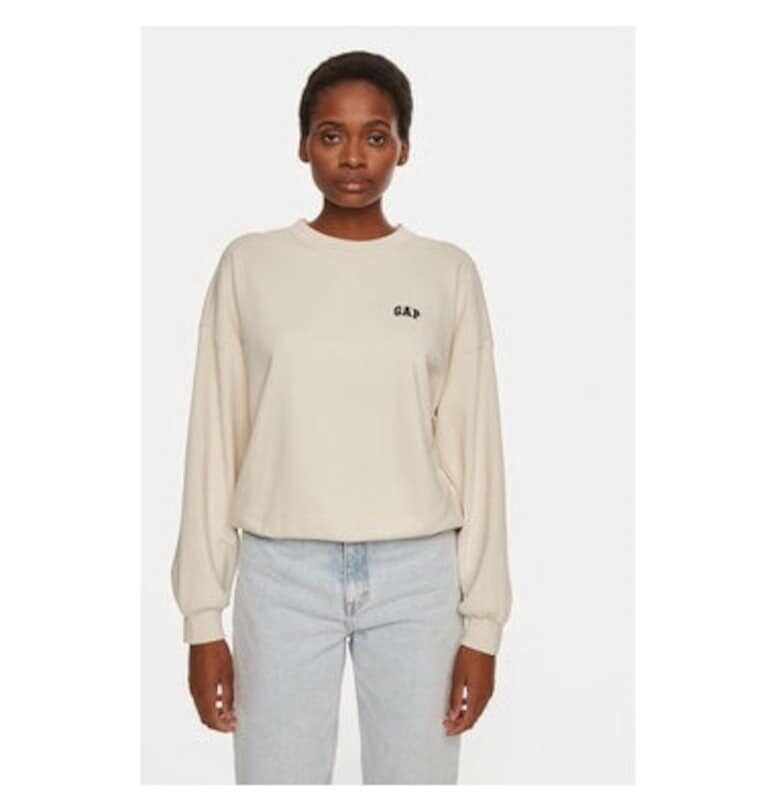 Дамска блуза -  304454097 - Памук/Рециклиран полиестер - Бежов - Бежов GAP