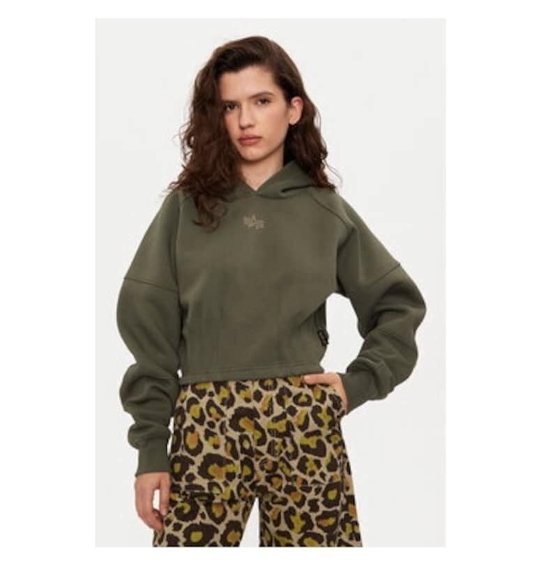 Дамска блуза  304543104 - Памук/Полиестер - Зелена - Зелен ALPHA INDUSTRIES