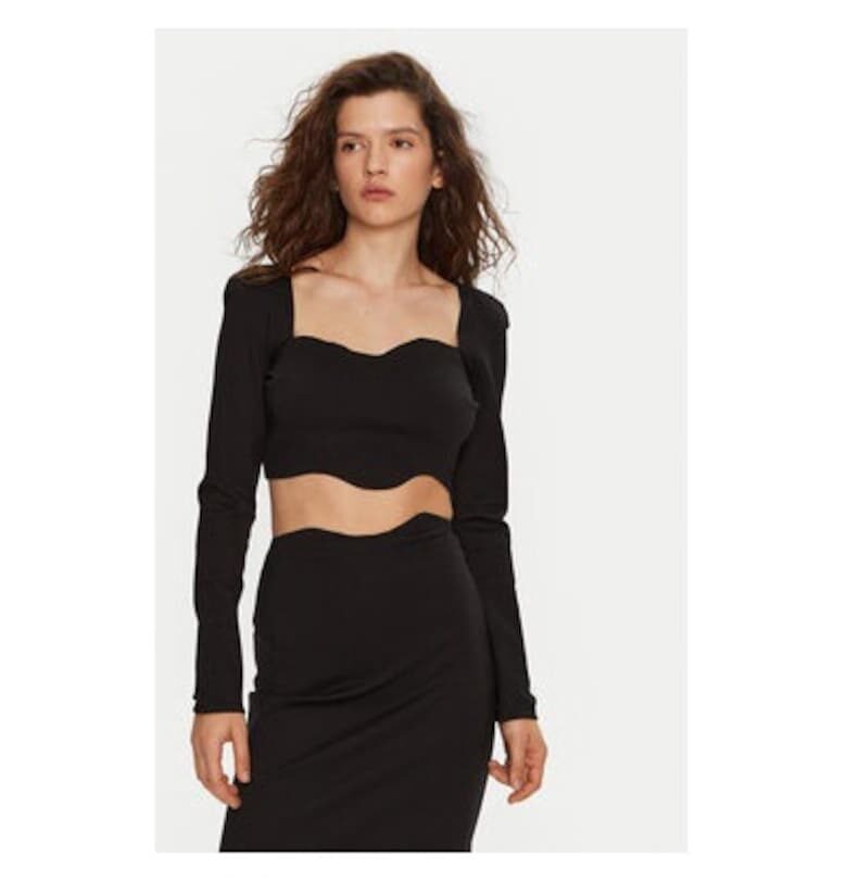 Дамска блуза -  304549151 - Вискоза/Полиамид - Черна - Черен Staud