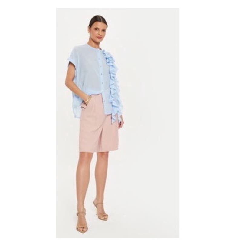 Дамска блуза -  304591402 - Памук - Един размер INTL - Син VICOLO