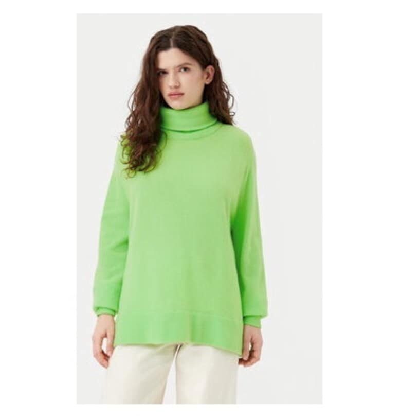 Дамска блуза -  304610875 - Вълна/Полиамид - Зелена - Зелен American Vintage