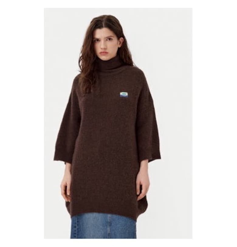 Дамска блуза -  304610950 - Вълна алпака/Вълна/Полиамид - Кафява American Vintage