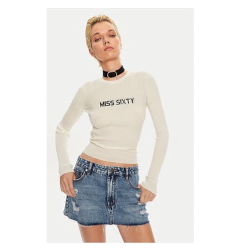 Дамска блуза -  304760068 - Вълна/Коприна - Бежов - Бежов Miss Sixty