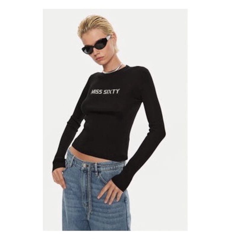 Дамска блуза -  304760075 - Вълна/Коприна - Черна - Черен Miss Sixty