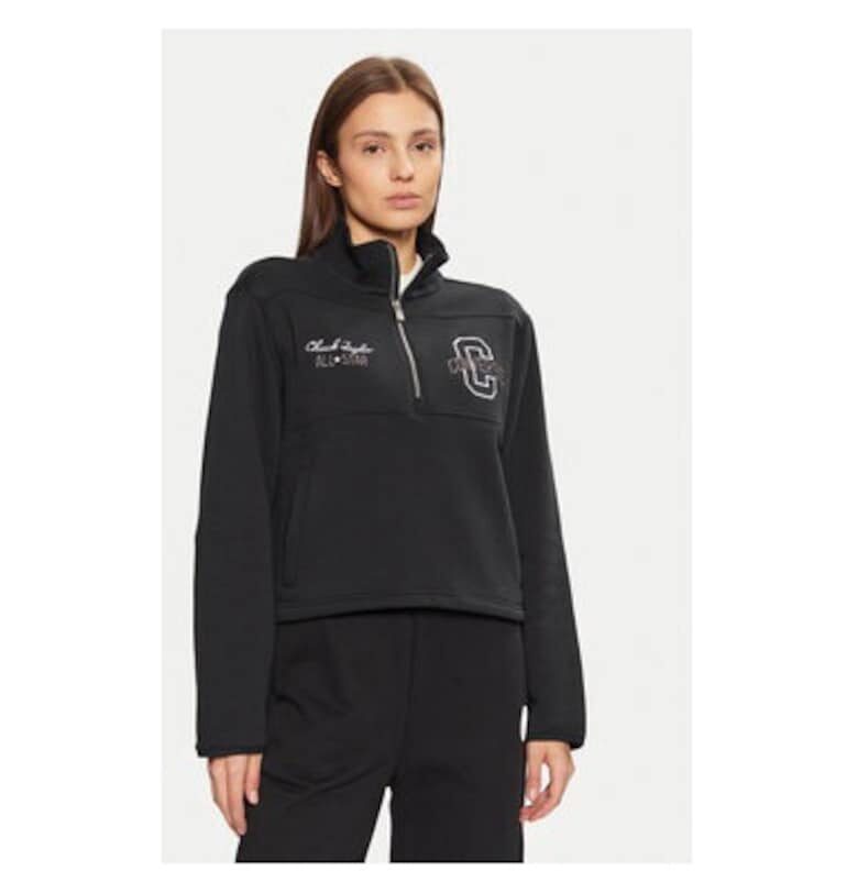 Дамска блуза -  304942587 - Памук/Полиестер - Черна - Черен Converse