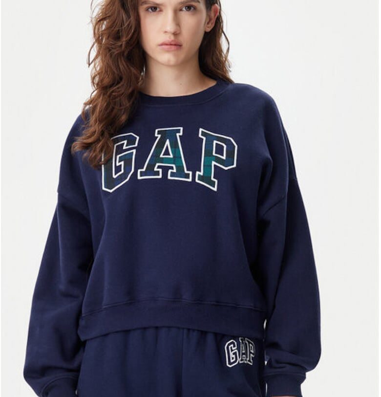 Дамска блуза -  304986406 - Памук/Полиестер - Син GAP