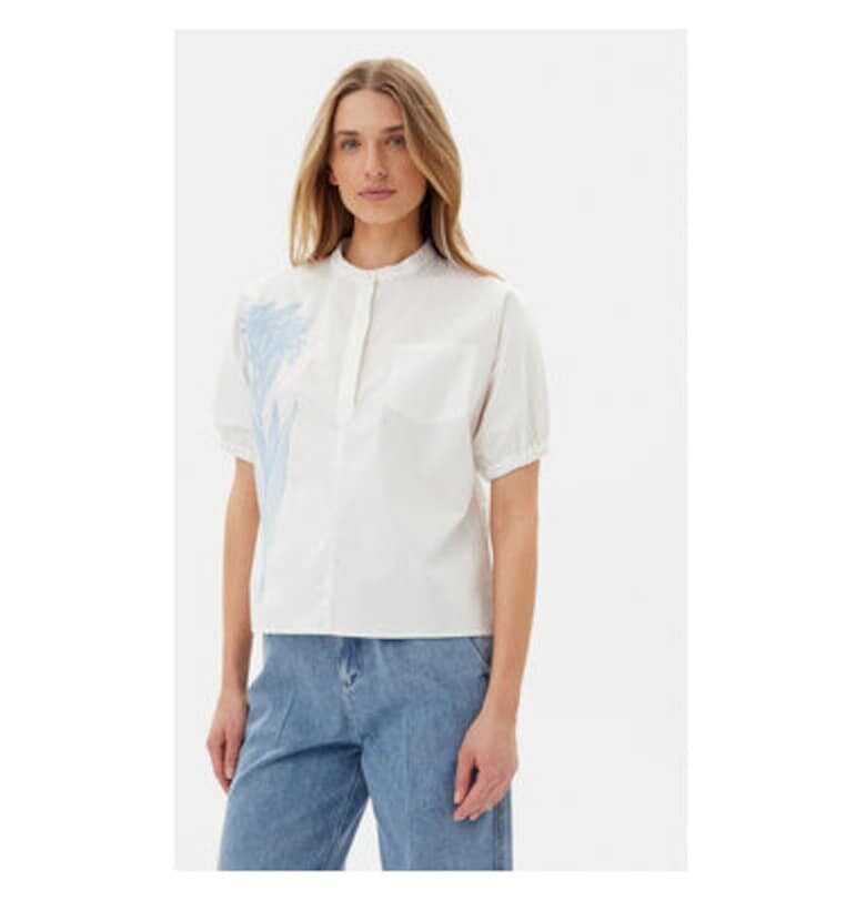 Дамска блуза  ACBL002227 - Памук - Бял - Бял ARTIGLI