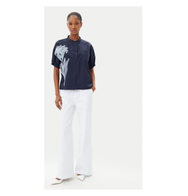 Дамска блуза  ACBL002227 - Памук - Тъмносин - Тъмносин ARTIGLI