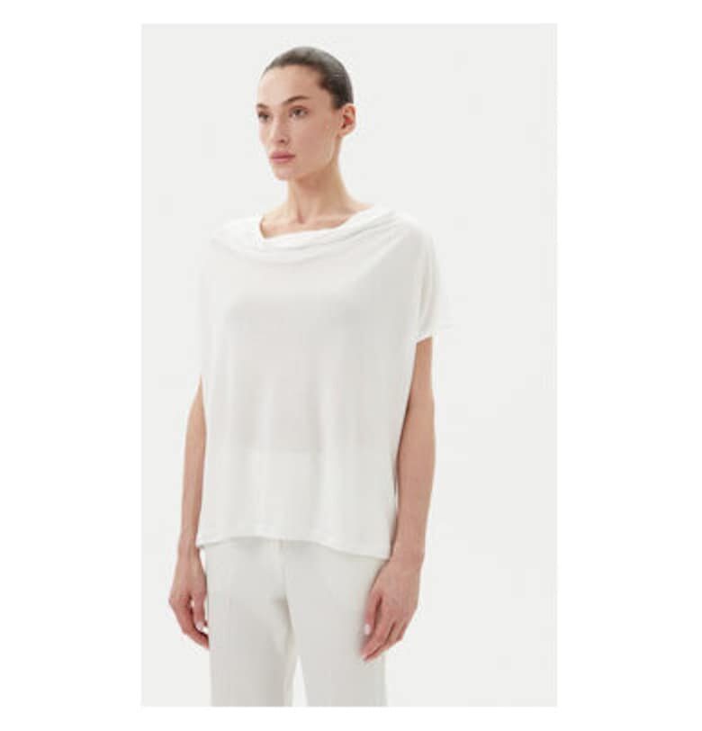 Дамска блуза  BBW4362 - лиоцел - бяло - Бял Bruuns Bazaar