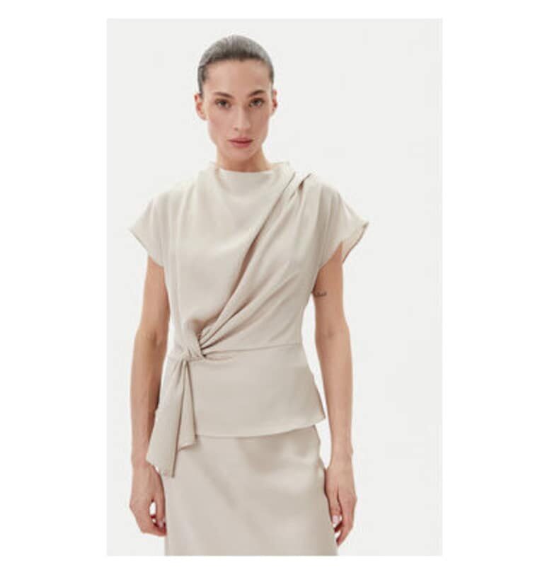 Дамска блуза  BBW4427 - Рециклиран полиестер - Бежов - Бежов Bruuns Bazaar