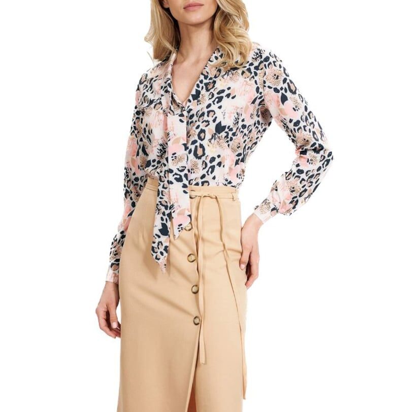 Дамска блуза Brode M700 розова - Бял Figl