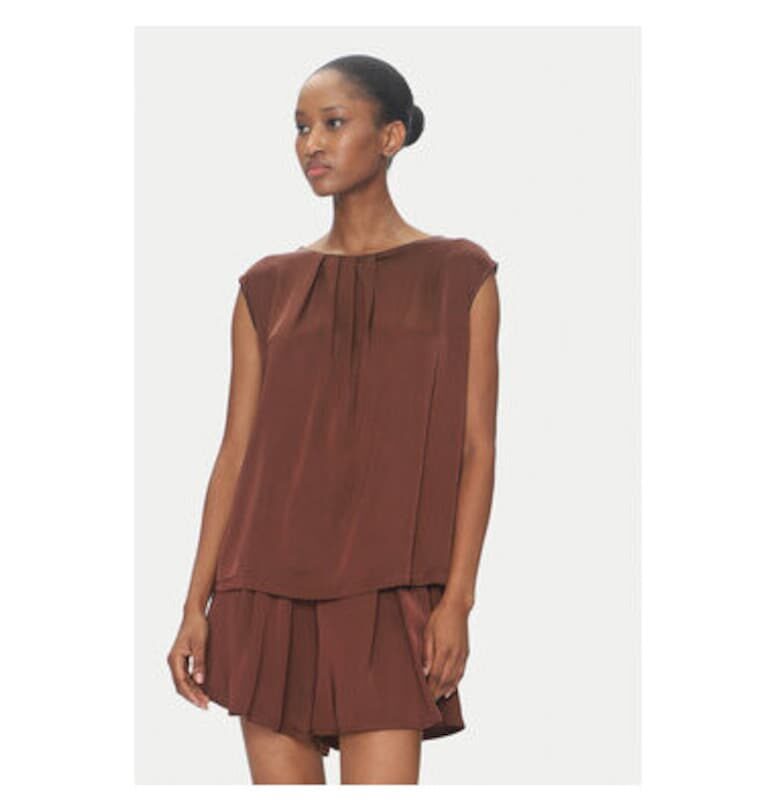 Дамска блуза  TD0763 - Вискоза - Кафяв - Кафяв VICOLO