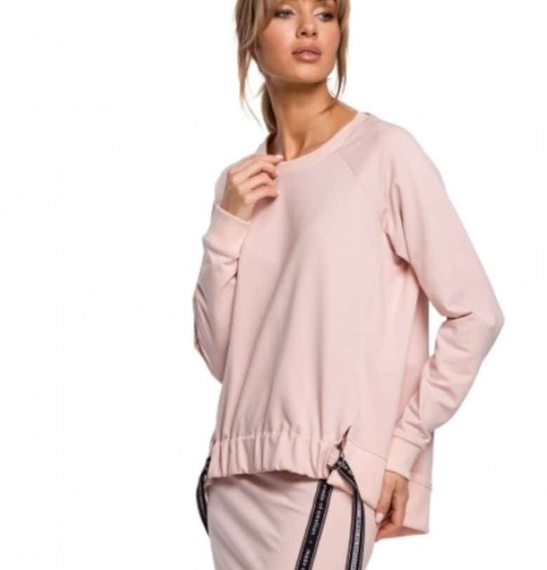 Дамска блуза -  Памук/Еластан - Розово MOE