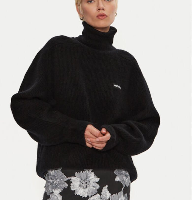 Дамска блуза - Ротирана - 304472824 - Мериносова вълна/Полиамид/Алпака вълна - Черна - Черен ROTATE