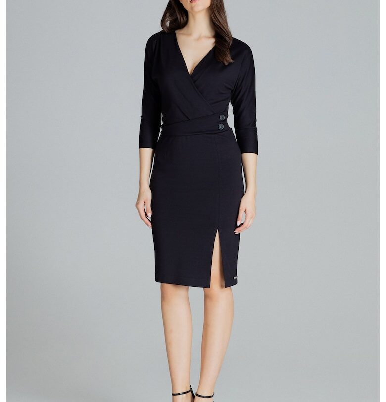 Дамска вечерна рокля Shilard L086 черна - Черен Lenitif