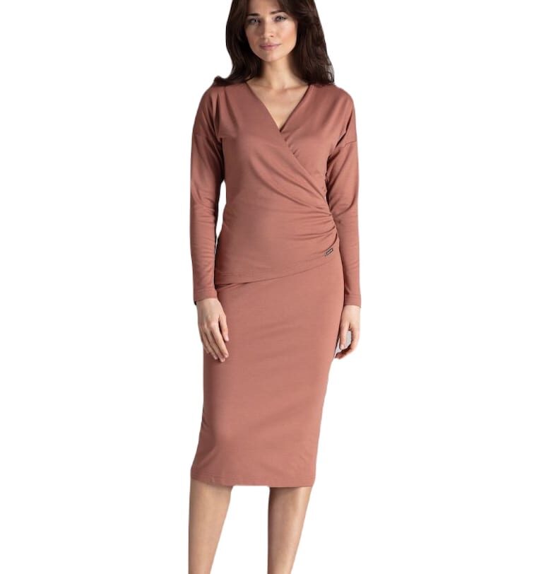 Дамска вечерна рокля Teresse K477 кафява - Кафяв Lenitif