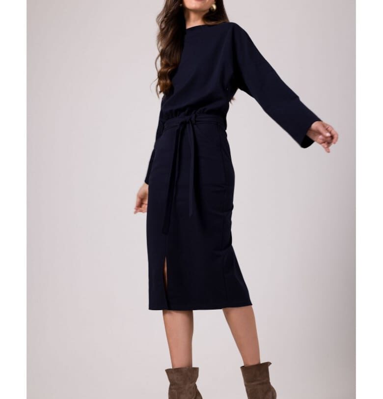 Дамска ежедневна рокля -  Cadwahan - Тъмносин BeWear