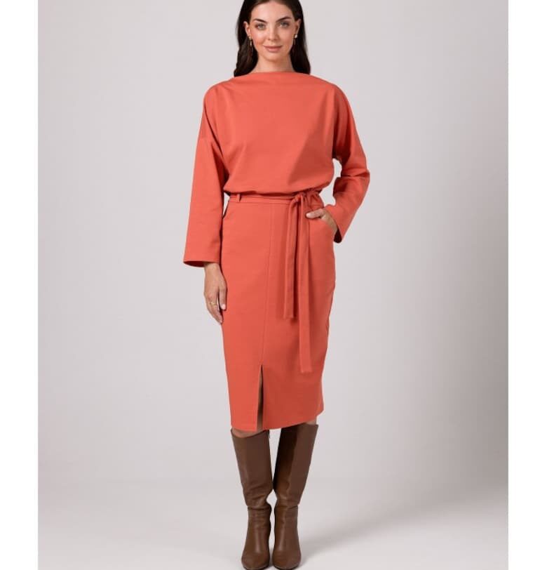 Дамска ежедневна рокля -  Cadwahan - Червен BeWear