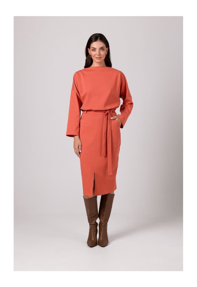 Дамска ежедневна рокля - Cadwahan - Червен BeWear