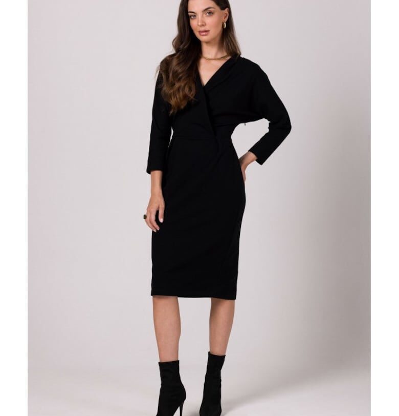 Дамска ежедневна рокля -  Carence - черна - BeWear