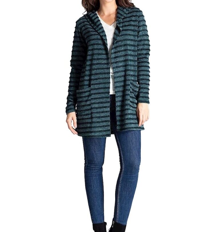 Дамска жилетка 5902194 - Ленитиф - Полиестер/Вискоза - Зелена Lenitif