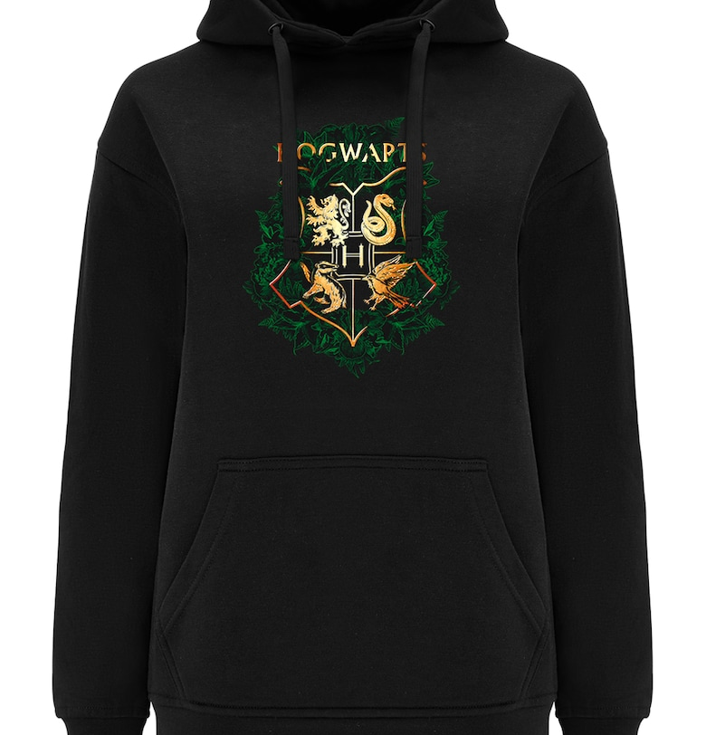 Дамска качулка  Hogwarts - Черен Harry Potter