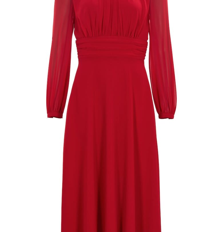 Дамска коктейлна рокля  5AI09000 - Синтетика - Червен Swing