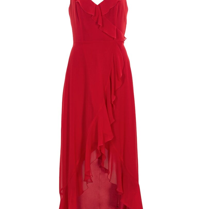 Дамска коктейлна рокля  5AI16200 - Синтетика - Червен Swing