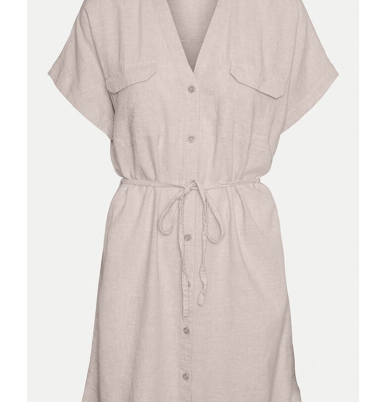 Дамска лятна рокля  10323027 - Лен/Вискоза - Сив Vero Moda