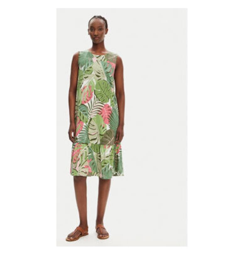 Дамска лятна рокля  13002032 - Памук/Модал - Зелена - Зелен Olsen