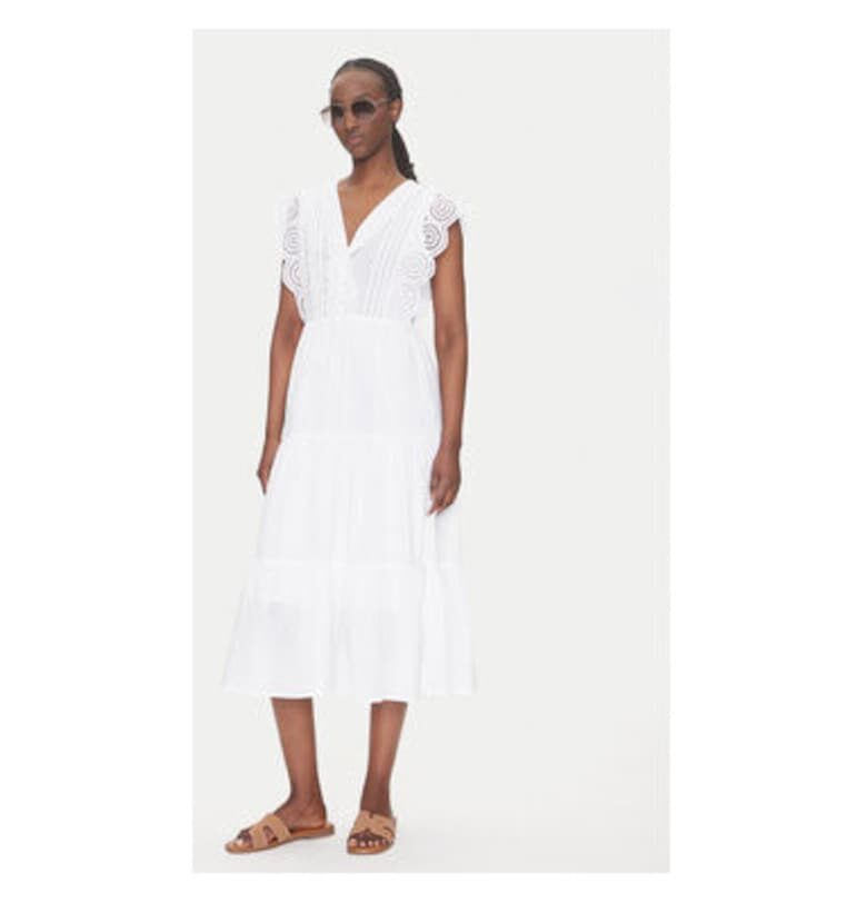 Дамска лятна рокля  15350748 - Памук - Бял JdY