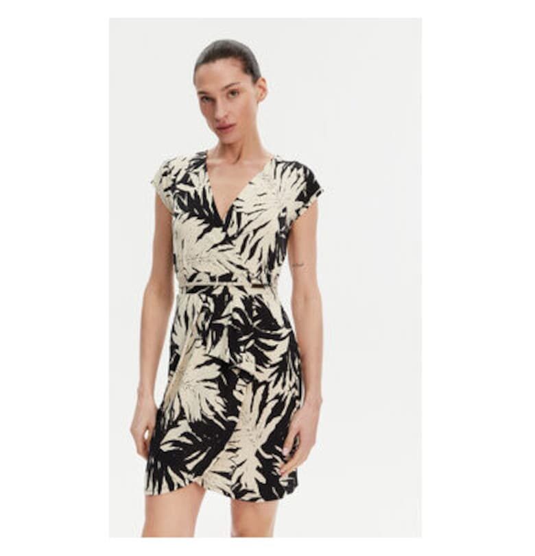 Дамска лятна рокля  251-RAROSA - Полиестер/Еластан - 34 EU - Бежов/Черен - Черен/Бежов Morgan