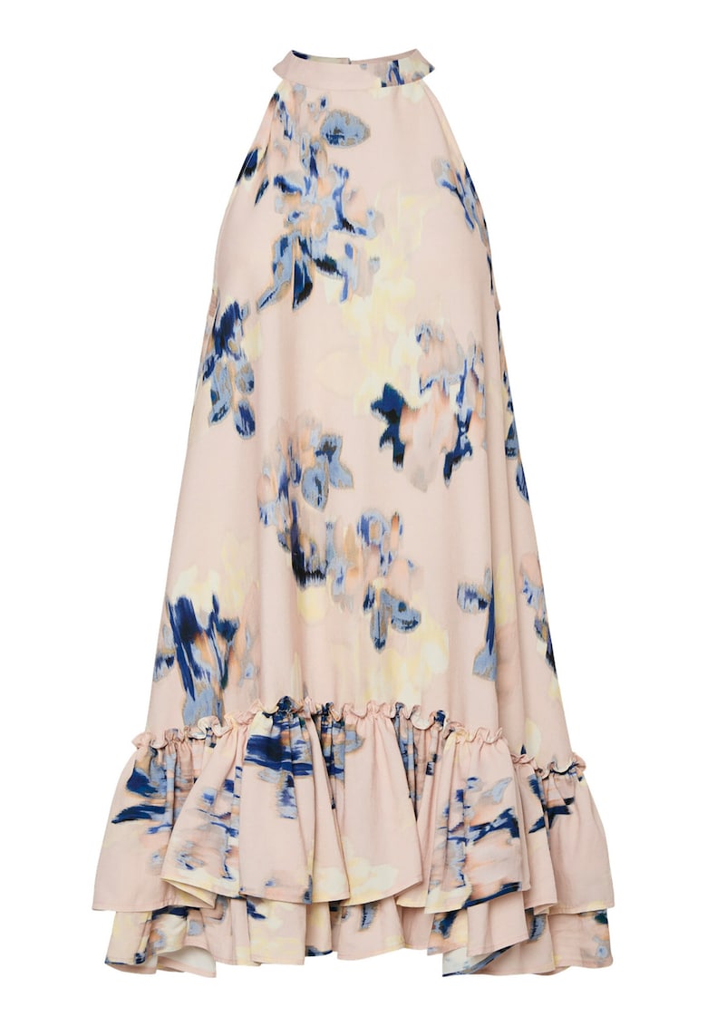 Дамска лятна рокля 26037247 - Вискоза/Полиамид - Розово Yas