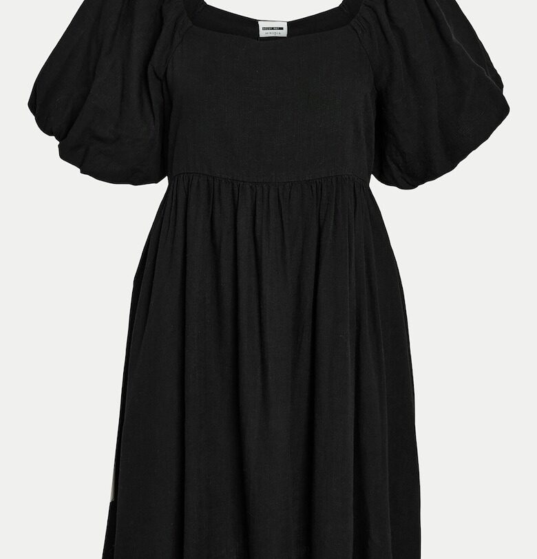 Дамска лятна рокля  27033018 - Вискоза/Лен - Черен Noisy May