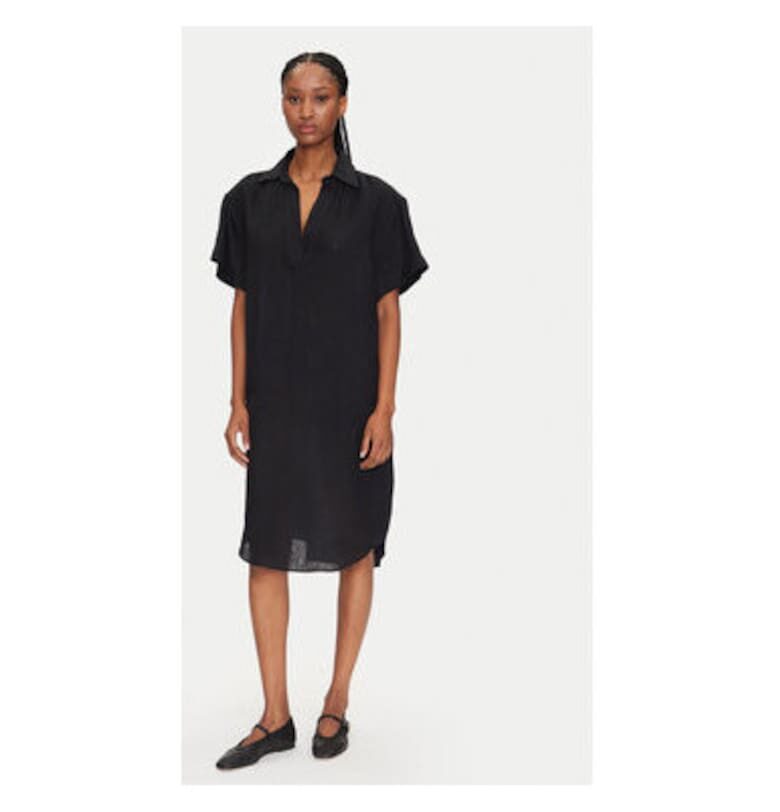 Дамска лятна рокля  4503433 - Лен - Черна - Черен Gant