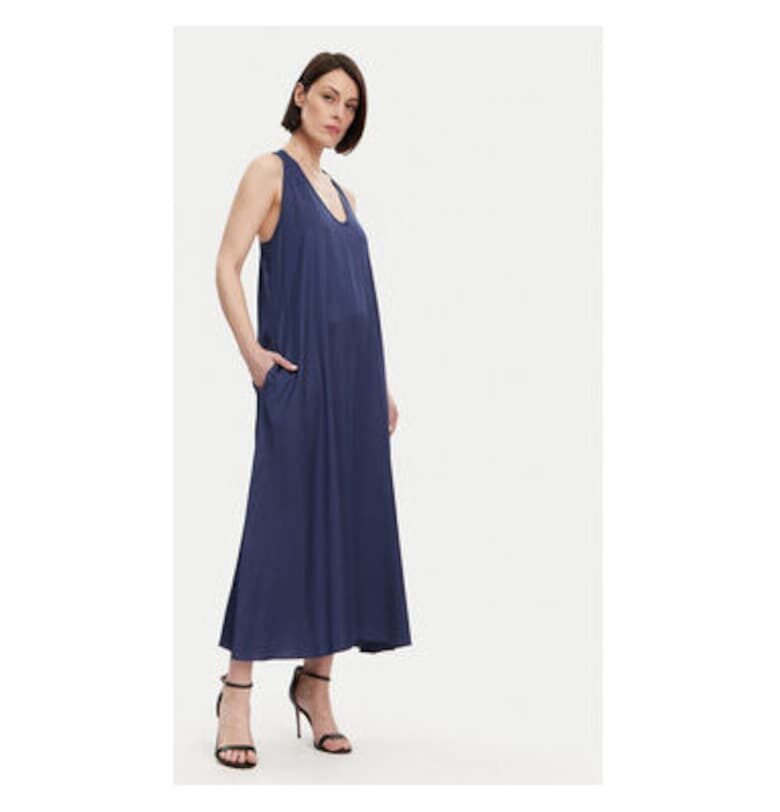 Дамска лятна рокля  FS25SD3005W64101 - Вискоза - Тъмносин - Тъмносин Fracomina