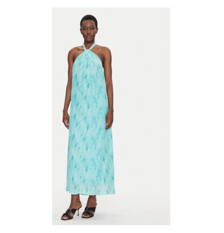 Дамска лятна рокля  FS25SD3006W422J3 - Вискоза - Светлосин - Светлосин Fracomina