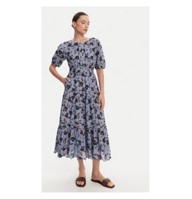 Дамска лятна рокля  PL953695 - Памучен - Светлосин - Светлосин Pepe Jeans