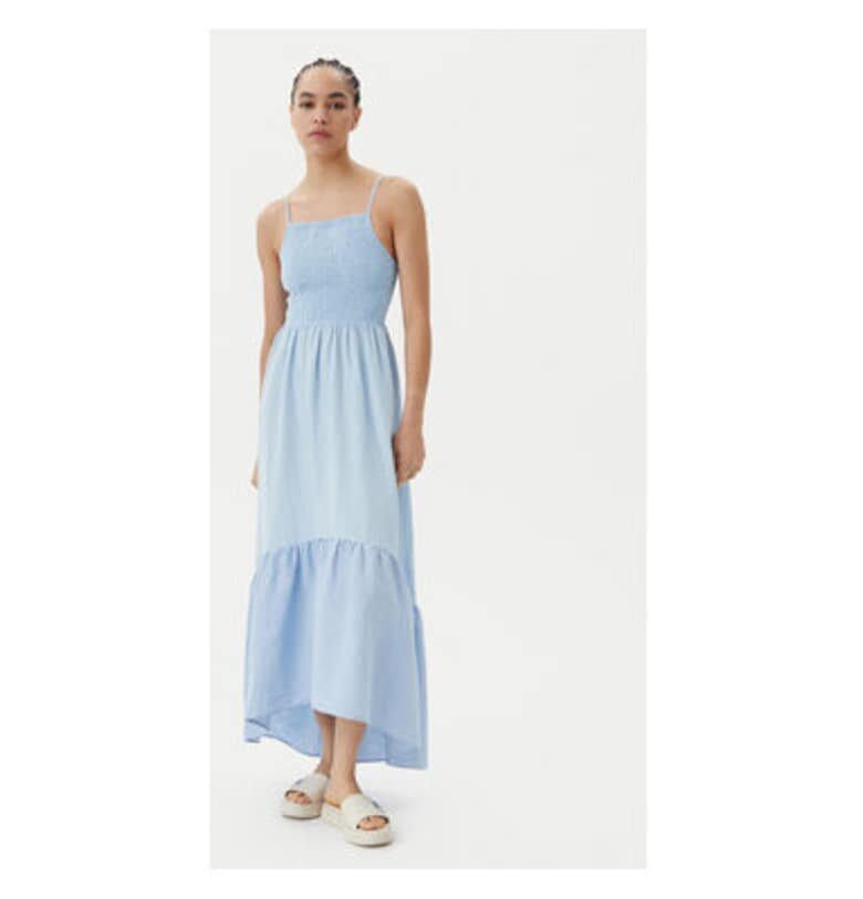 Дамска лятна рокля  PT2123CLD005 - Лен - Светлосин - Светлосин Maaji